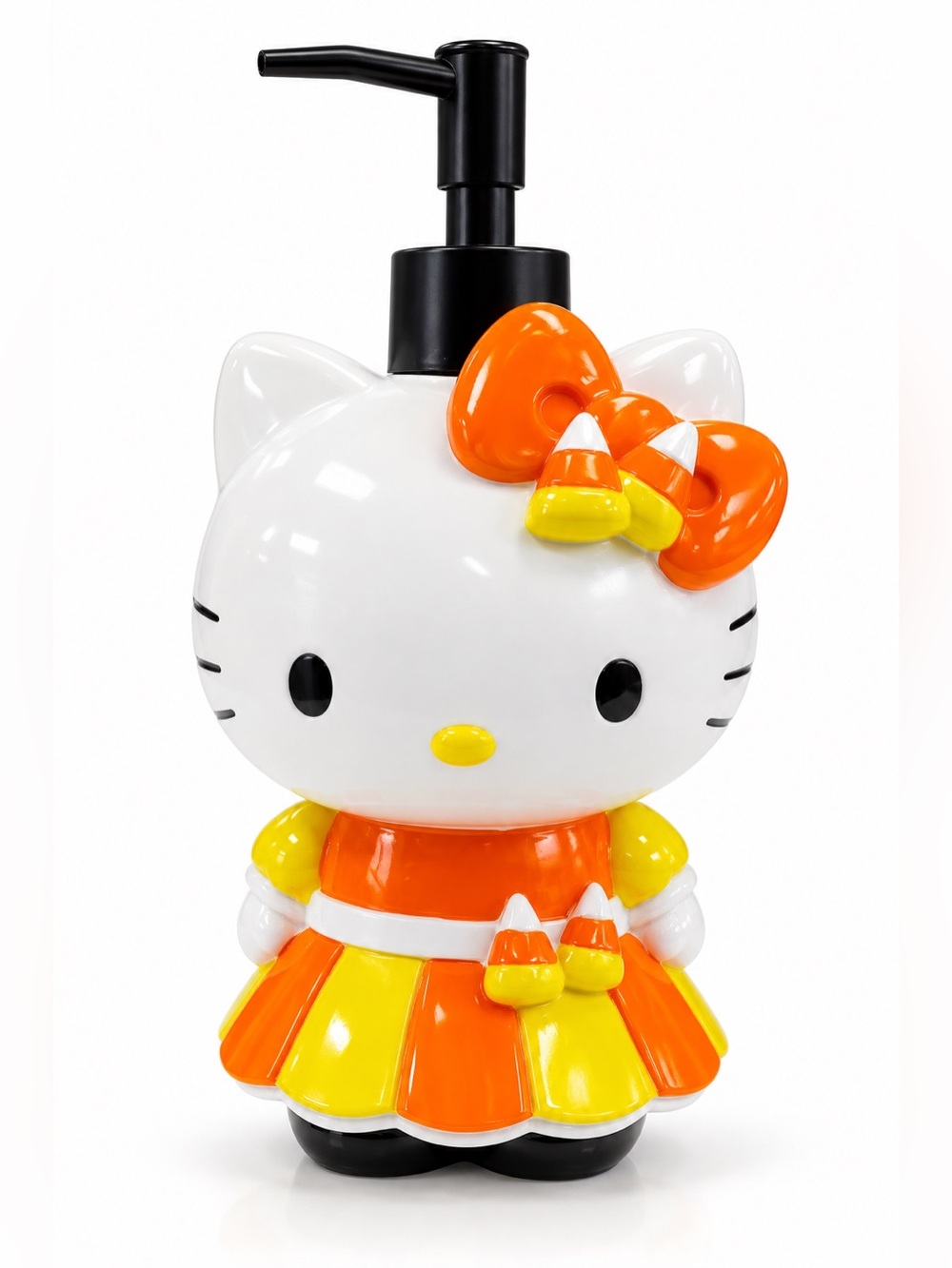 HELLO KITTY Candy Corn Ceramic Soap/Lotion/Hand Sanitizer Dispenser.